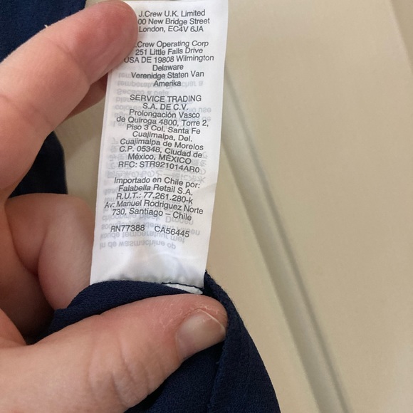 MADEWELL NAVY BLUE V-NECK BUTTON FRONT JUMPSUIT - Picture 4 of 10